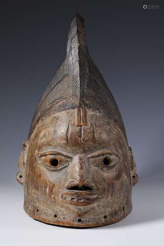 Nigeria, Yoruba, a helmet mask,