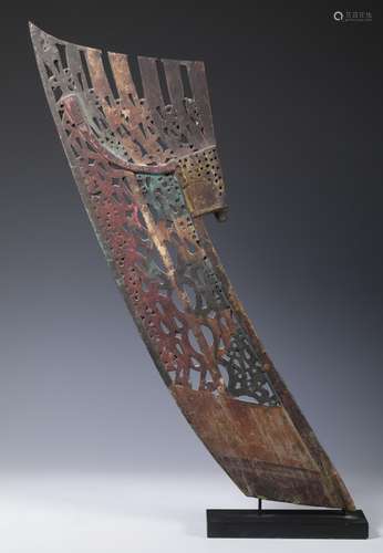 PNG, Cenderawasih Bay, prow ornament, traces of pigment