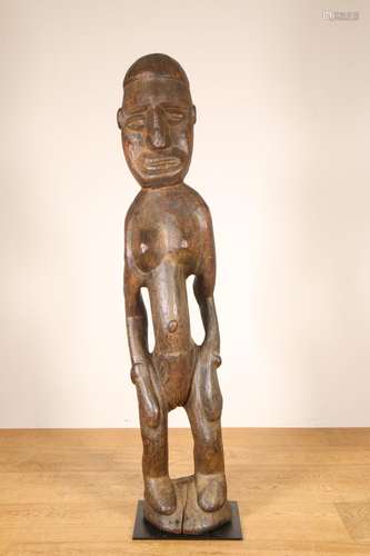 PNG, standing wooden female figure