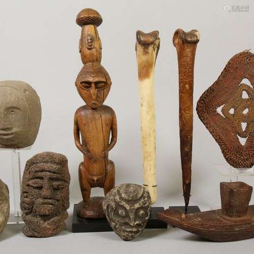 A collection of various Melanesian objects