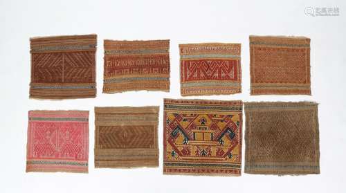 Sumatra, Lampung, eight ceremonial textiles, tampan