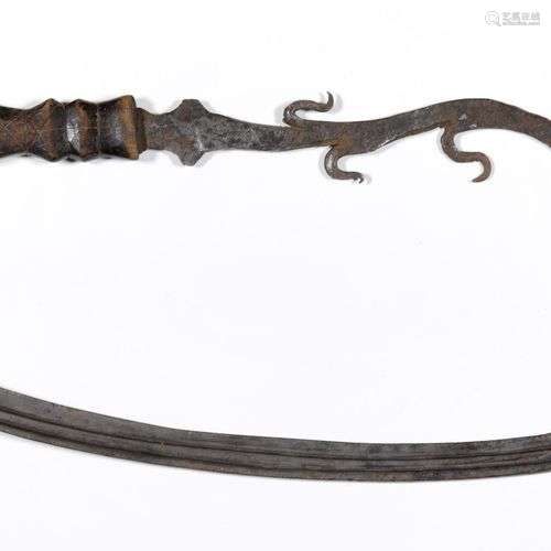 D.R. Congo, a Ubangi region iron throwing knife and an Ekond...