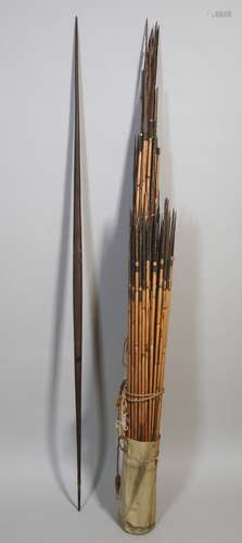 Surinam, a collection of arrows and two bows.