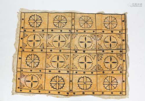 Samoa, two beaten bark cloth, tapa.