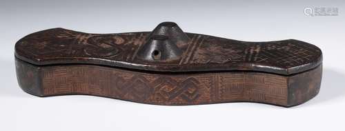 DRC., Kuba Kingdom, a carved lidded box for tukula