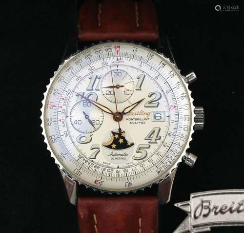 Montre-bracelet pour homme Breitling Navitimer Eclipse en ac...