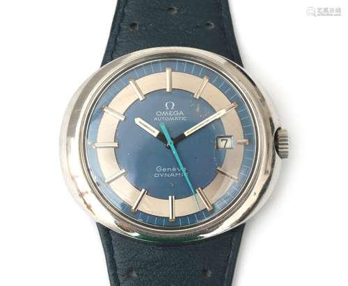 Montre-bracelet Omega Dynamic en acier pour homme, vers 1970...