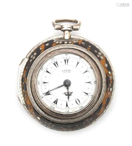 A pocket watch, Edward Prior, London, 19th century. In a sil...