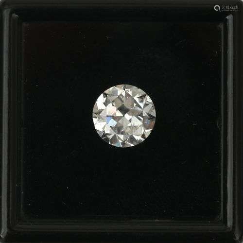 A loose brilliant diamond, 1.63 ct. incl. HRD diamond report...