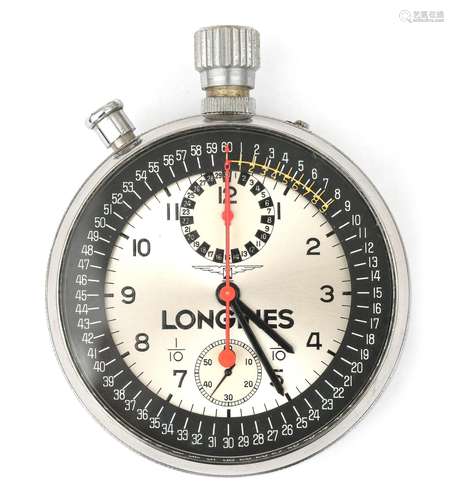 Un rare chronomètre Longines Rattrapante, Jeux Olympiques 19...