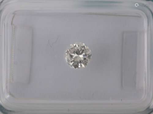 Un diamant non taillé, 0,43 ct. Un diamant taille brillant, ...