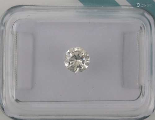 Un diamant non taillé, 0,37 ct. Un diamant taille brillant, ...