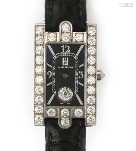 Montre-bracelet de dame Harry Winston en or blanc 18 carats ...