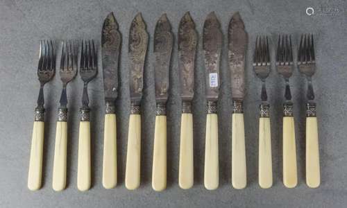 ENGLISH FISH CUTLERY FOR 6 PERSONS