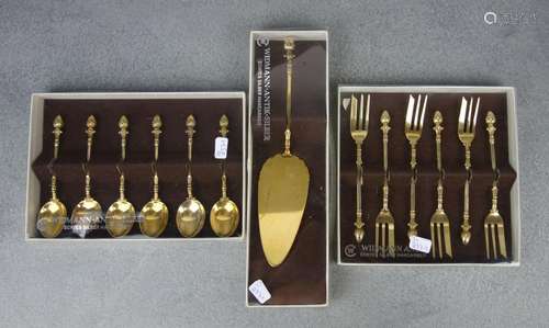 GILDED COFFEE SET FOR 6 PERSONS