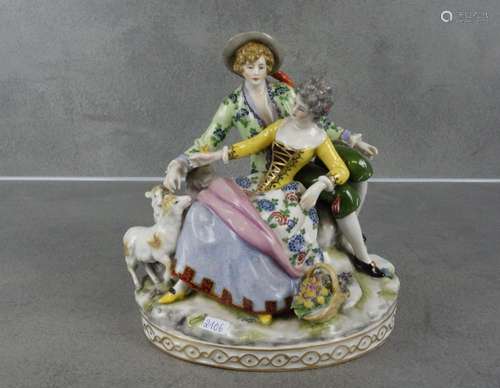 PORCELAIN FIGURE GROUP "Shepherd scene / Pastoral"...