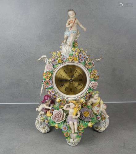 LARGE FIGURAL TABLE CLOCK WITH ALLEGORIES OF THE FOUR SEASON...