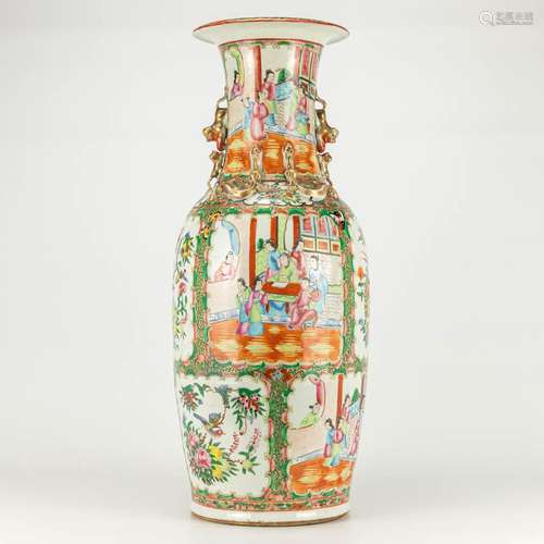 A large vase made of Chinese porcelain and finished with Kan...