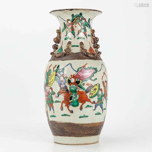 A Nanking vase made of Chinese porcleain and decorated with ...