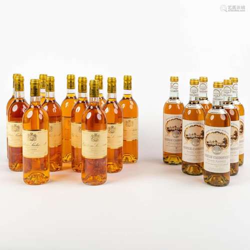 A collection of 15 bottles of Wine Sauternes: 11 x Château S...