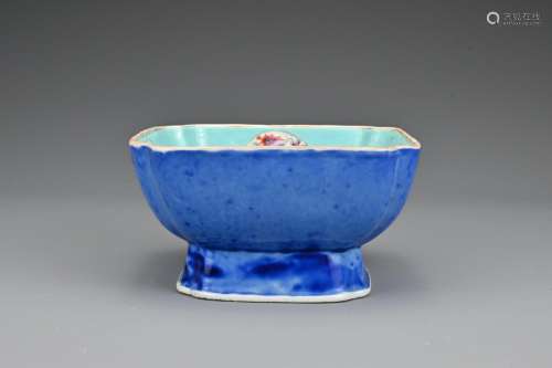 A Chinese 19th Century porcelain squared formed bowl.