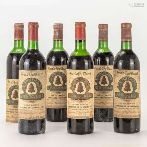 A collection of 6 bottles Château L'Angelus 1970 (4), 1...