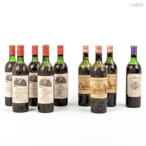 A collection of wine: 1x Château L'evangile 1970, 4x Ch...