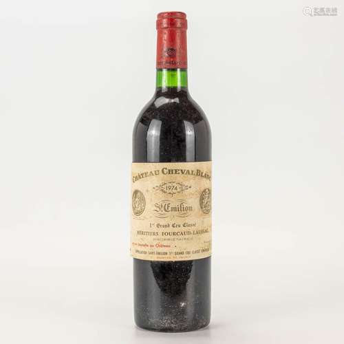 A bottle of Château Cheval Blanc 1974