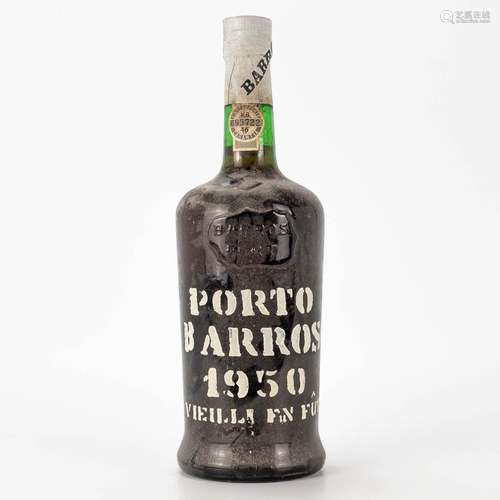 A sealed bottle of Porto Barros 1950, bottled in 1986.