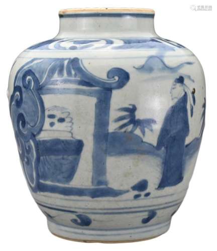 A Chinese 17th Century / late Ming Dynasty blue and