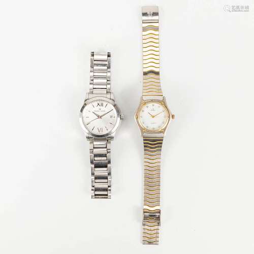 A collection of 2 wristwatches, marked Maurice Lacroix and E...