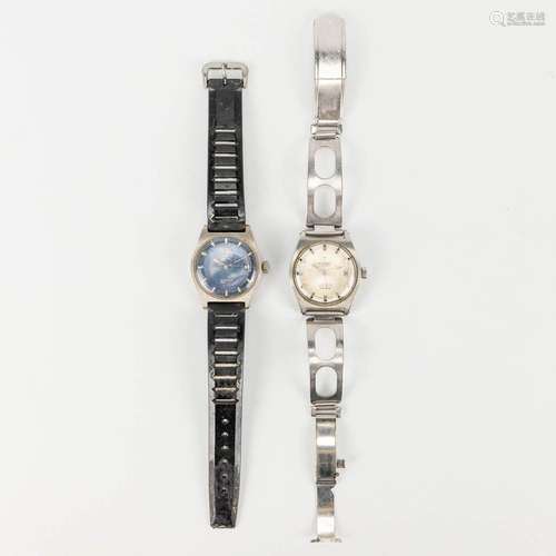 A collection of 2 wirstwatches, and marked Tissot.