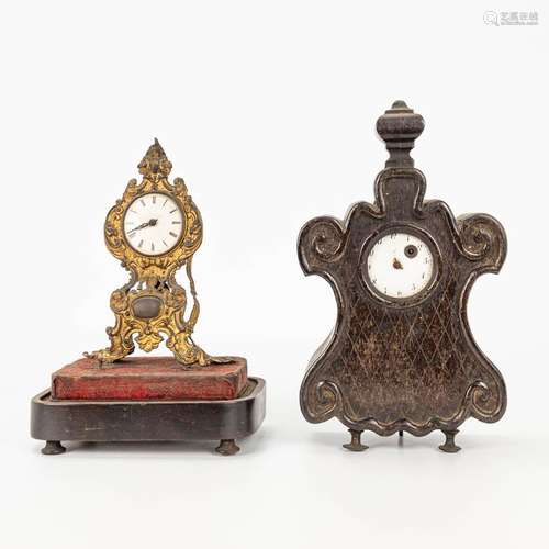 A collection of 2 table clocks.