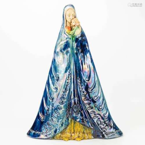 Alfons NOSEDA (1885-1945) a ceramic statue 'Madonna wit...