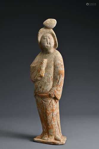 A Chinese Tang Dynasty (618-907AD) pottery figure of a