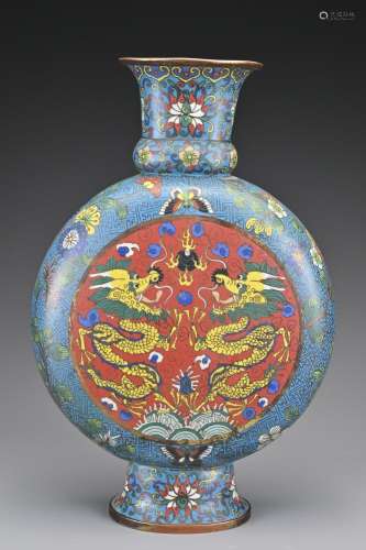 A large Chinese 18/19th Century cloisonné enamel