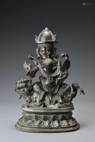 A Sino-Tibetan 18/19th Century bronze figure of