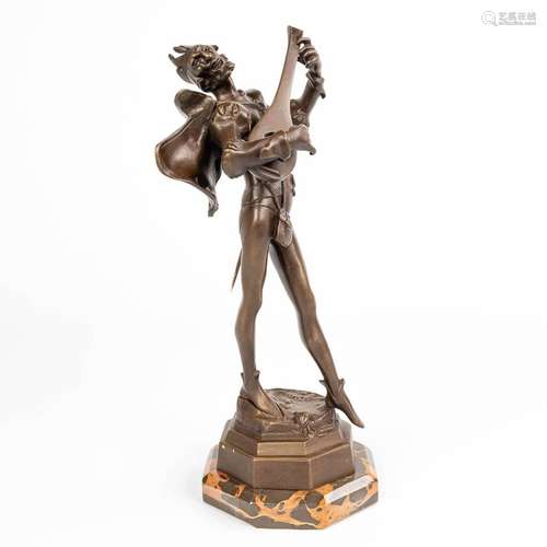 Auguste DE WEVER (1836-1910) 'Mephisto' a statue m...