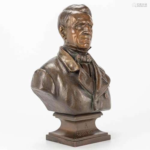 Louis A. DELETREZ (1841-1892) a bronze bust of Aristide Guil...