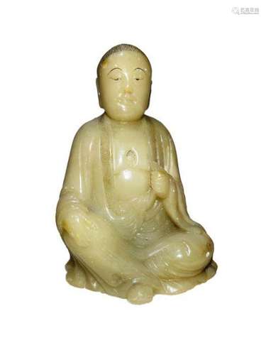 18th Century Chinese Louhan Soapstone Figure