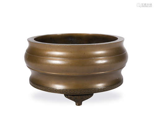 A bronze censer