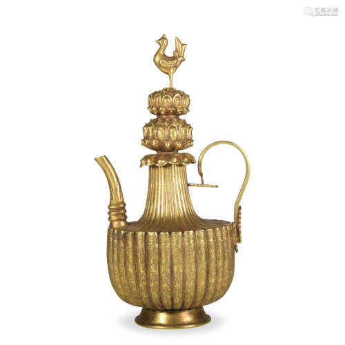 A gilt-silver pot