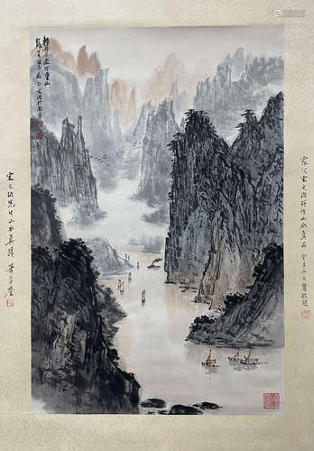 A Song wenzhi's landscape painting