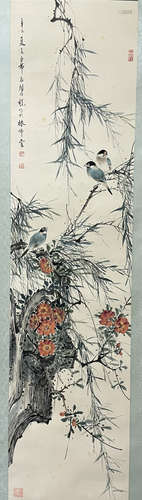 A Yan bolong's flowers and birds painting