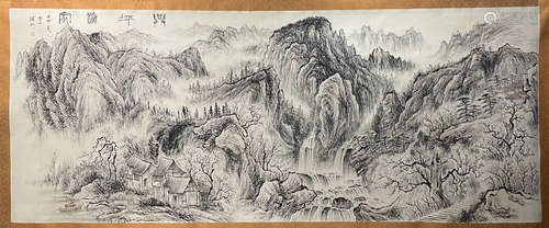 A Zhang ting's landscape painting(without frame)