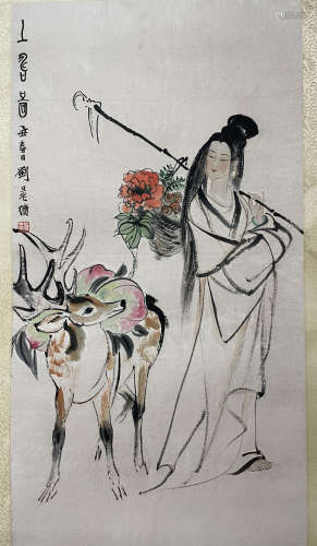 A Liu danzhai's figure painting