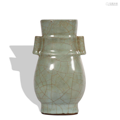 A officer glazed vase