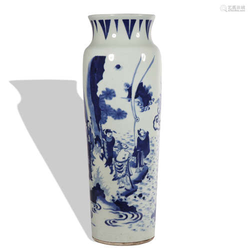 A blue and white 'figure' vase