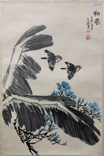 A Sun qifeng's flowers and birds painting