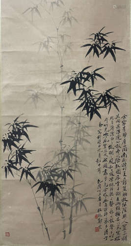 A Zheng banqiao's bamboo painting